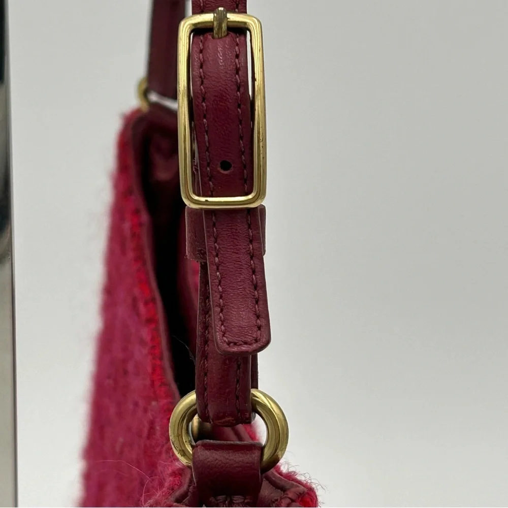 Vintage Coach Y2K Magenta Tweed Shoulder Bag - Picture 6 of 16